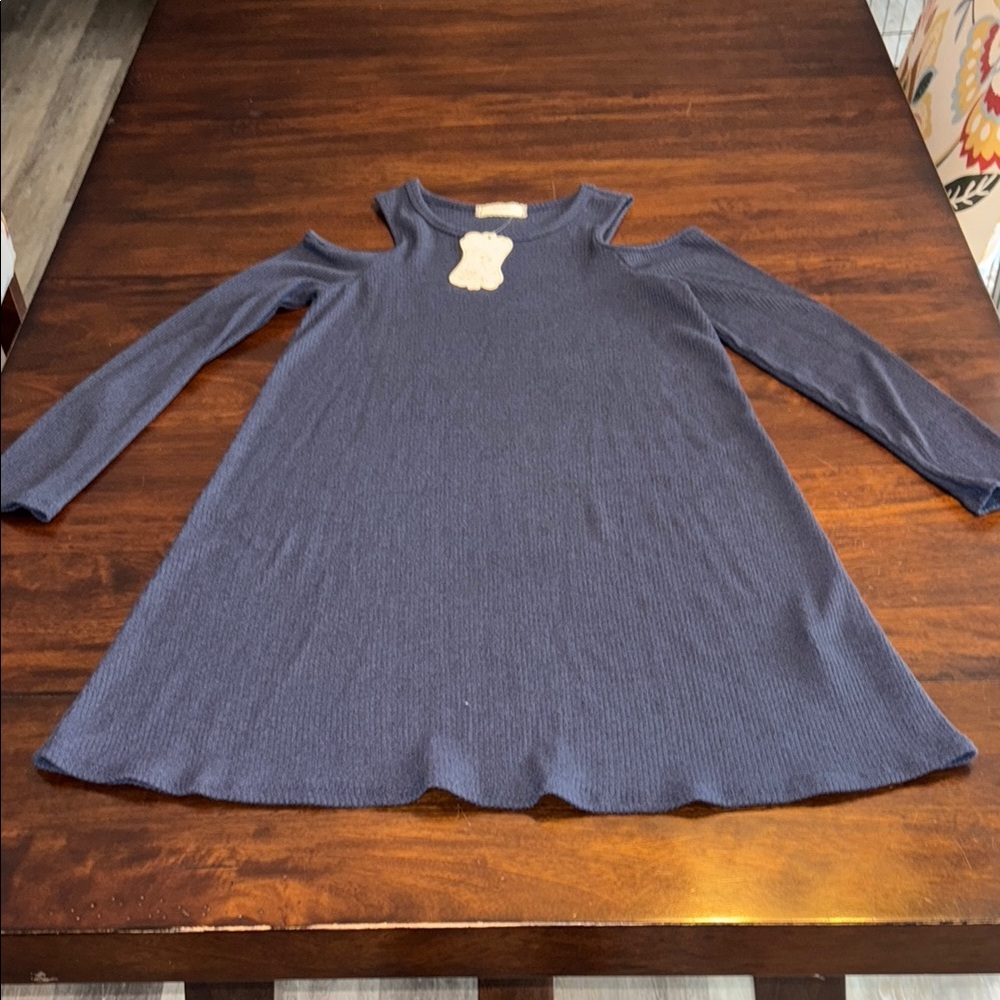 Soprano navy blue cold shoulder dress girls 16